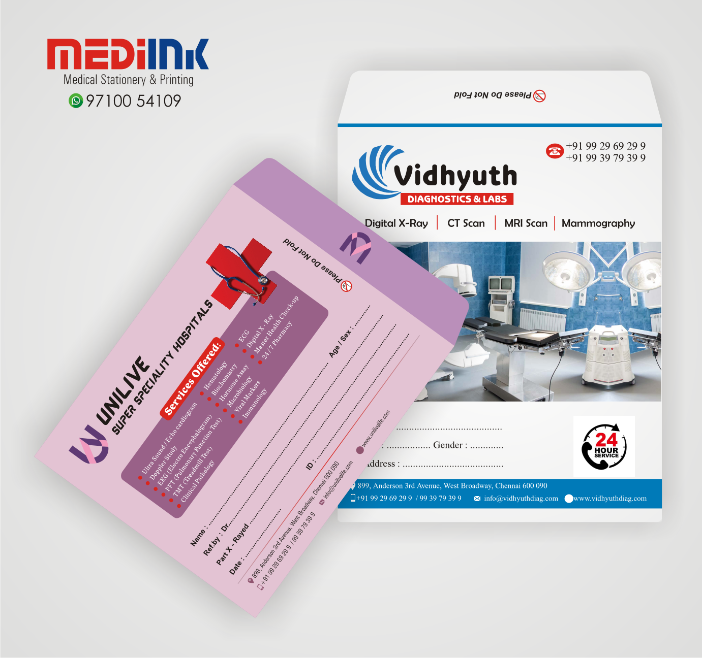 X RAY ENVELOPES